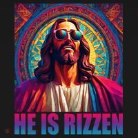 He Is Rizzen Jesus Portrait Risen Toddler Hoodie thumb 2