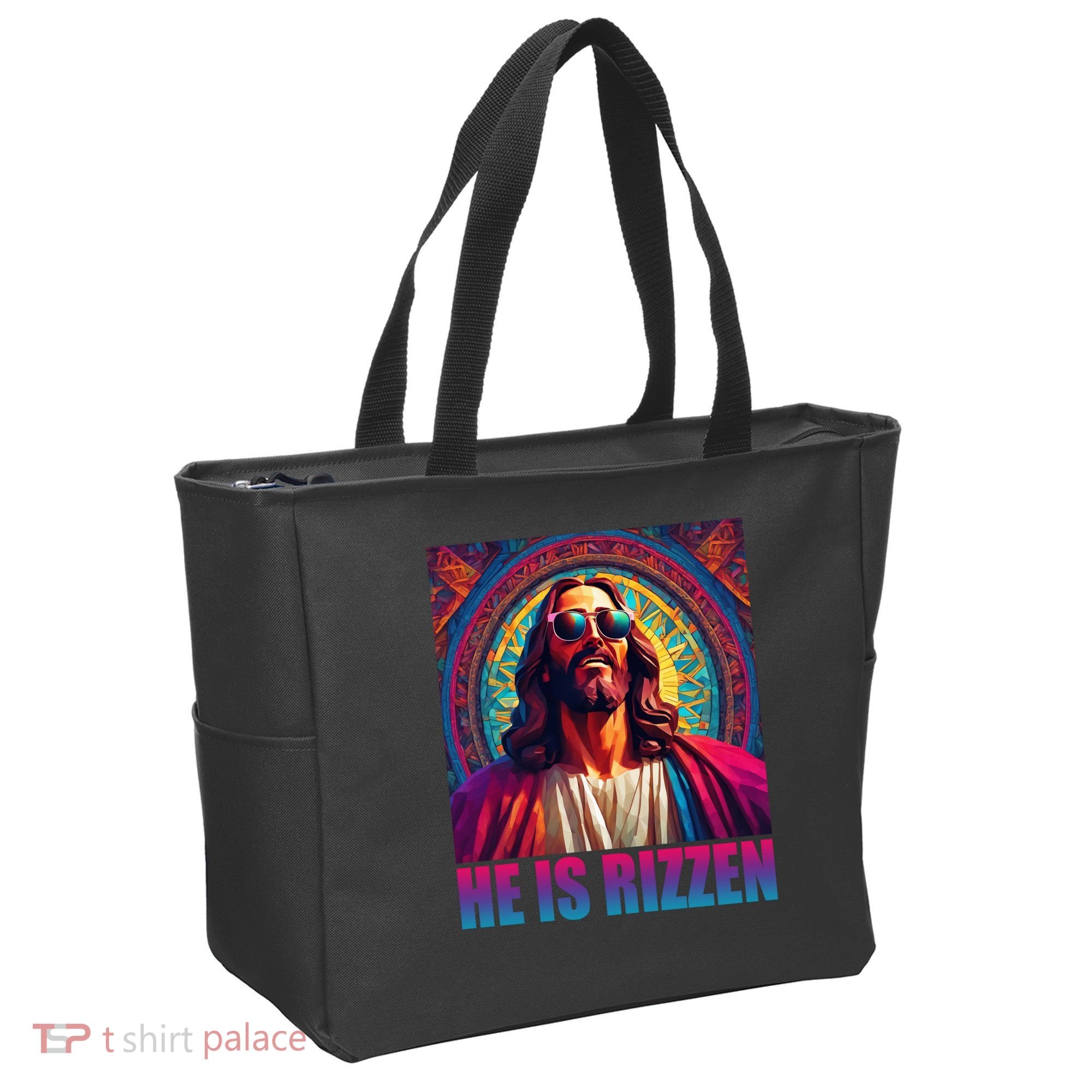 He Is Rizzen Jesus Portrait Risen Tote Bag