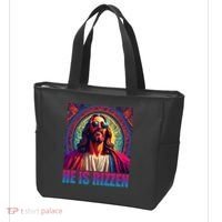 He Is Rizzen Jesus Portrait Risen Tote Bag thumb 3