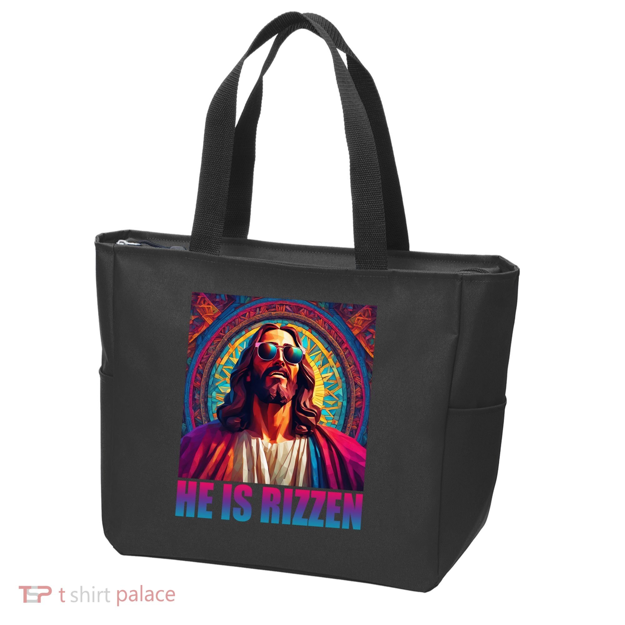 He Is Rizzen Jesus Portrait Risen Tote Bag