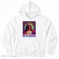 He Is Rizzen Jesus Portrait Risen Hoodie thumb 0