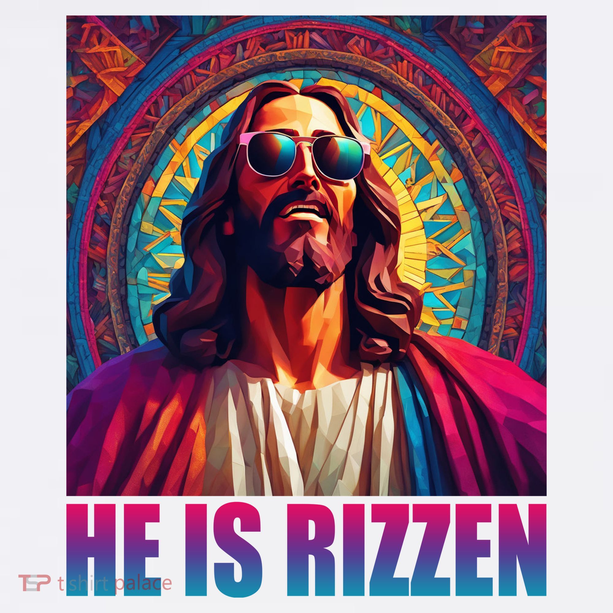 He Is Rizzen Jesus Portrait Risen Hoodie