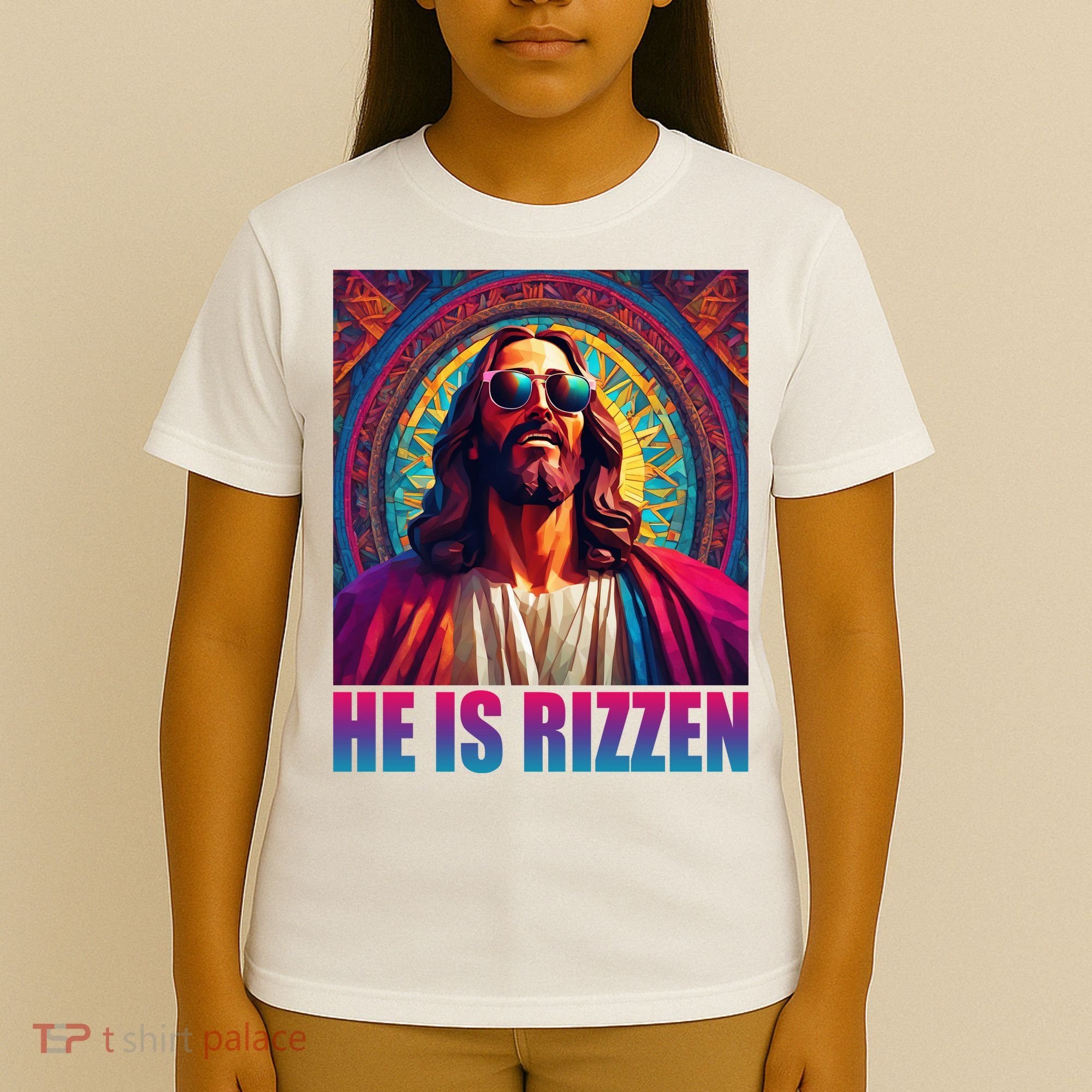 He Is Rizzen Jesus Portrait Risen T-Shirt
