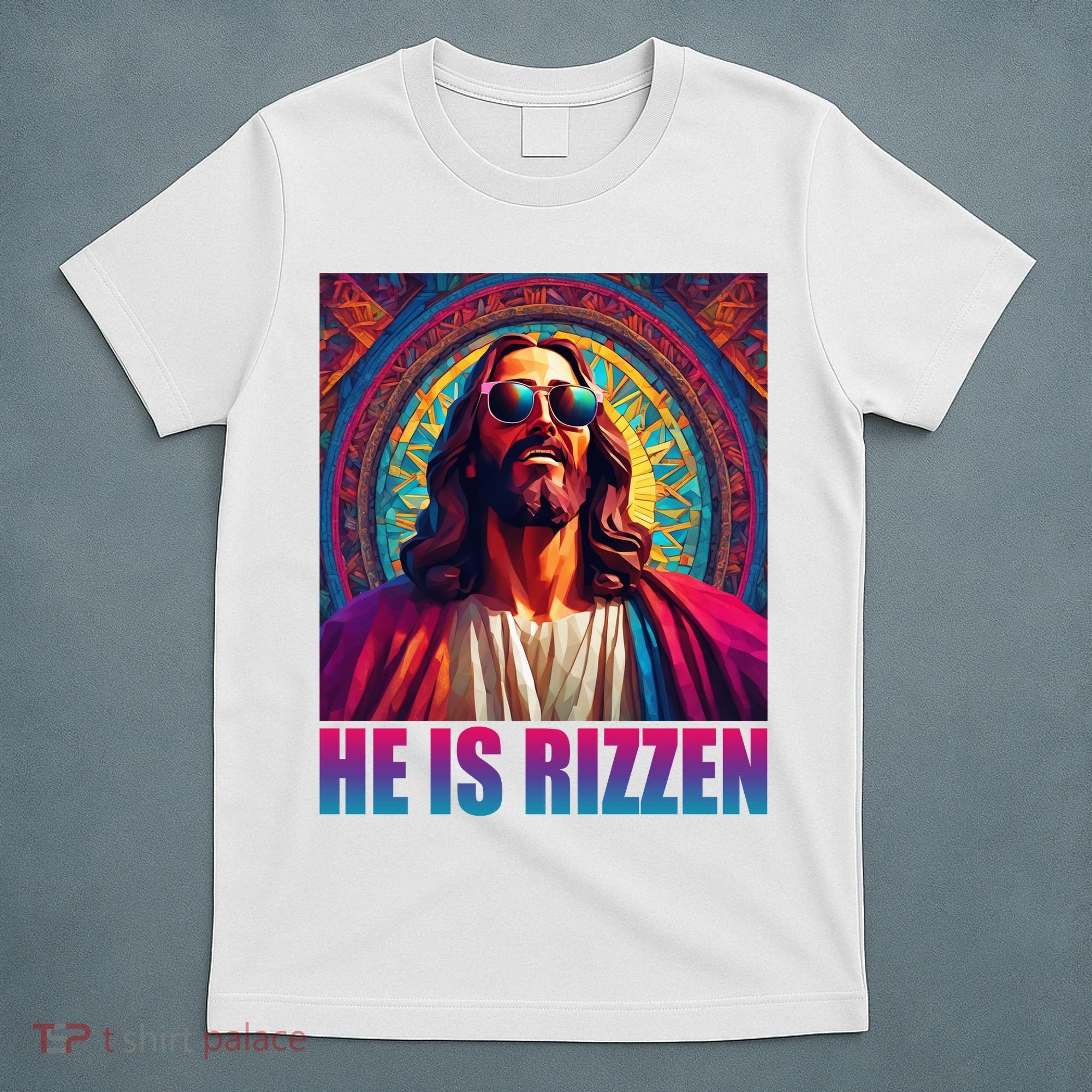 He Is Rizzen Jesus Portrait Risen T-Shirt