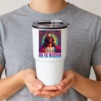 He Is Rizzen Jesus Portrait Risen Tumbler thumb 2
