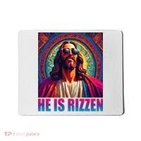 He Is Rizzen Jesus Portrait Risen Mousepad thumb 0