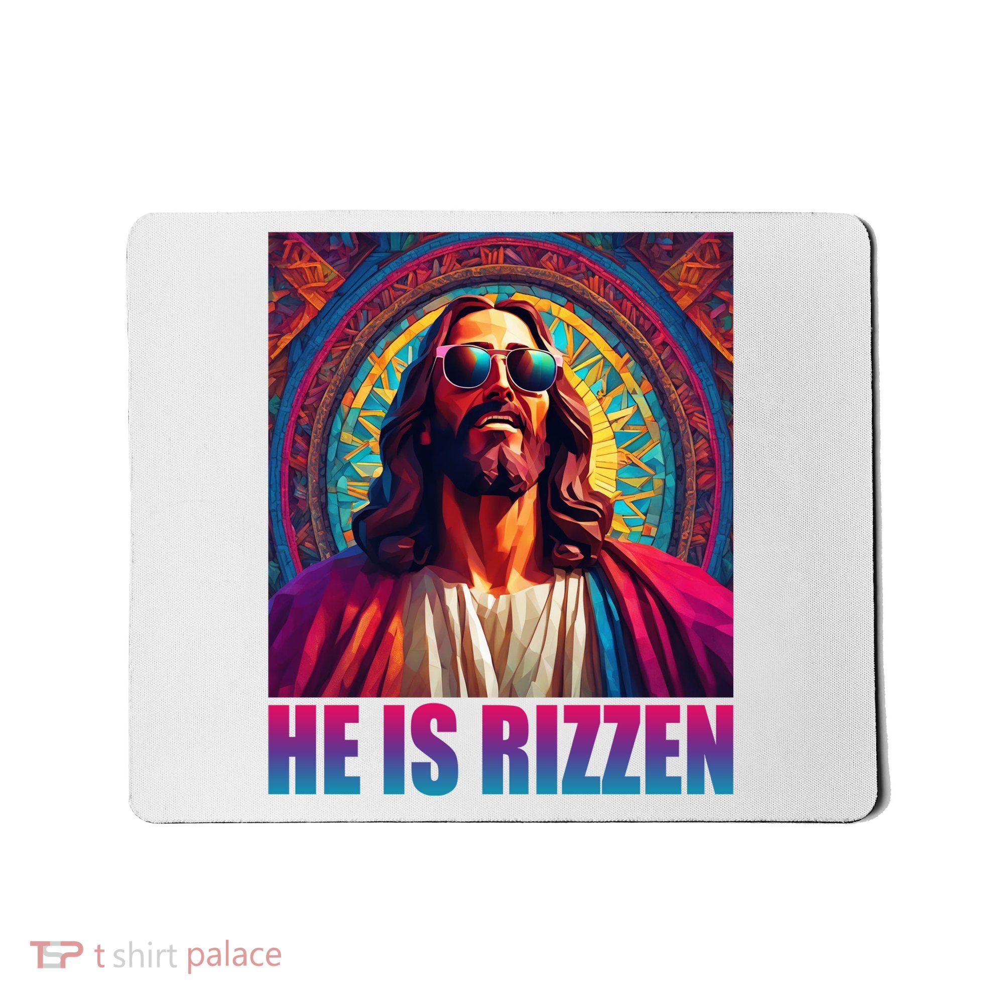 He Is Rizzen Jesus Portrait Risen Mousepad