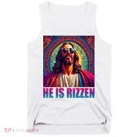He Is Rizzen Jesus Portrait Risen Tank Top thumb 0