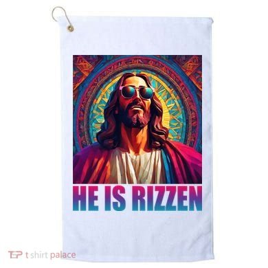 He Is Rizzen Jesus Portrait Risen Golf Towel