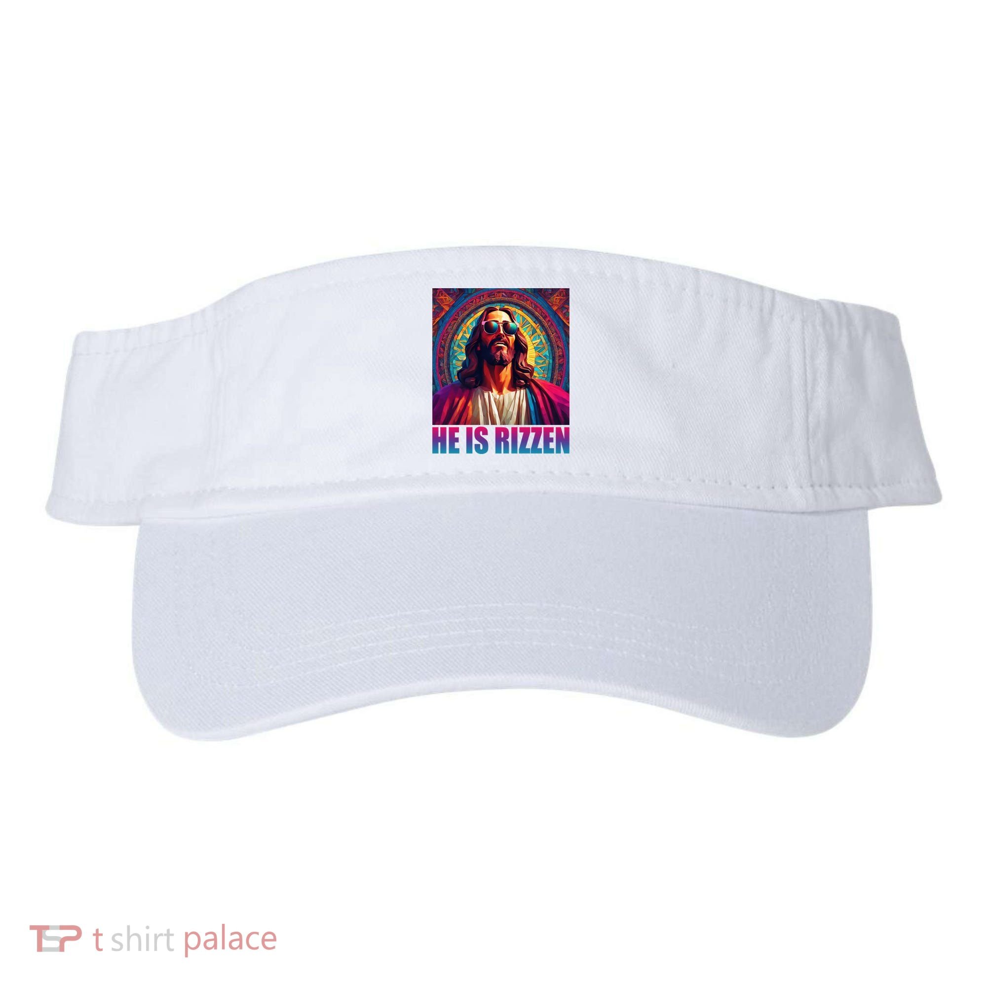 He Is Rizzen Jesus Portrait Risen Visor