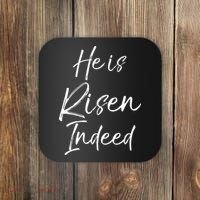 He Is Risen Indeed For Women Christian Easter Coaster thumb 0