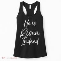He Is Risen Indeed For Women Christian Easter Women's Tank Top thumb 0