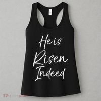 He Is Risen Indeed For Women Christian Easter Women's Tank Top thumb 3