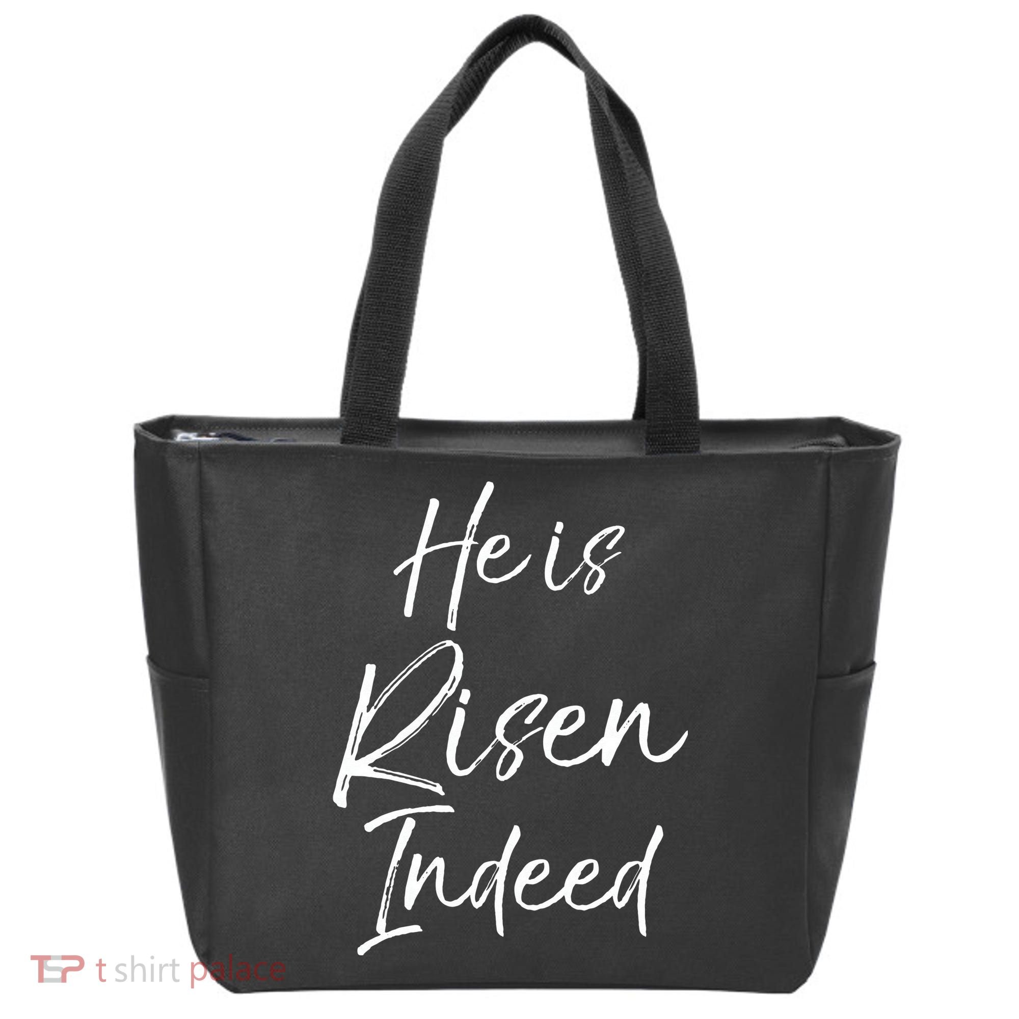 He Is Risen Indeed For Women Christian Easter Tote Bag