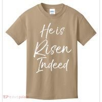 He Is Risen Indeed For Women Christian Easter Kids T-Shirt thumb 0