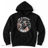He Is Rizzin' Jesus Christian Happy Easter Hunt Eggs Funny Hoodie thumb 0