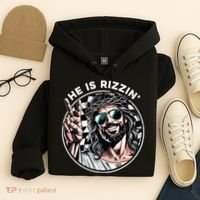 He Is Rizzin' Jesus Christian Happy Easter Hunt Eggs Funny Hoodie thumb 4