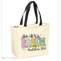 He Is Risen Jesus Christian Happy Easter Tote Bag thumb 2