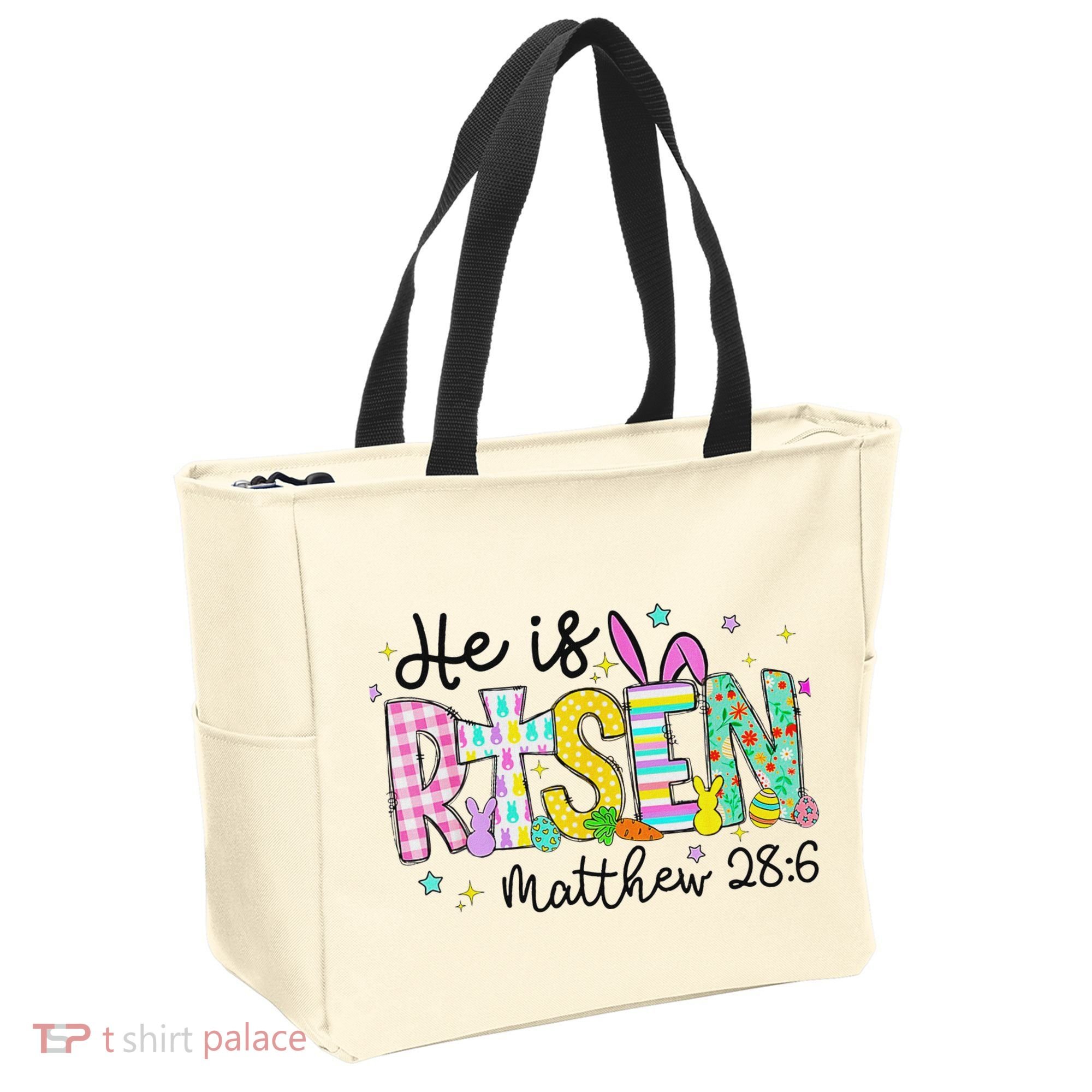 He Is Risen Jesus Christian Happy Easter Tote Bag
