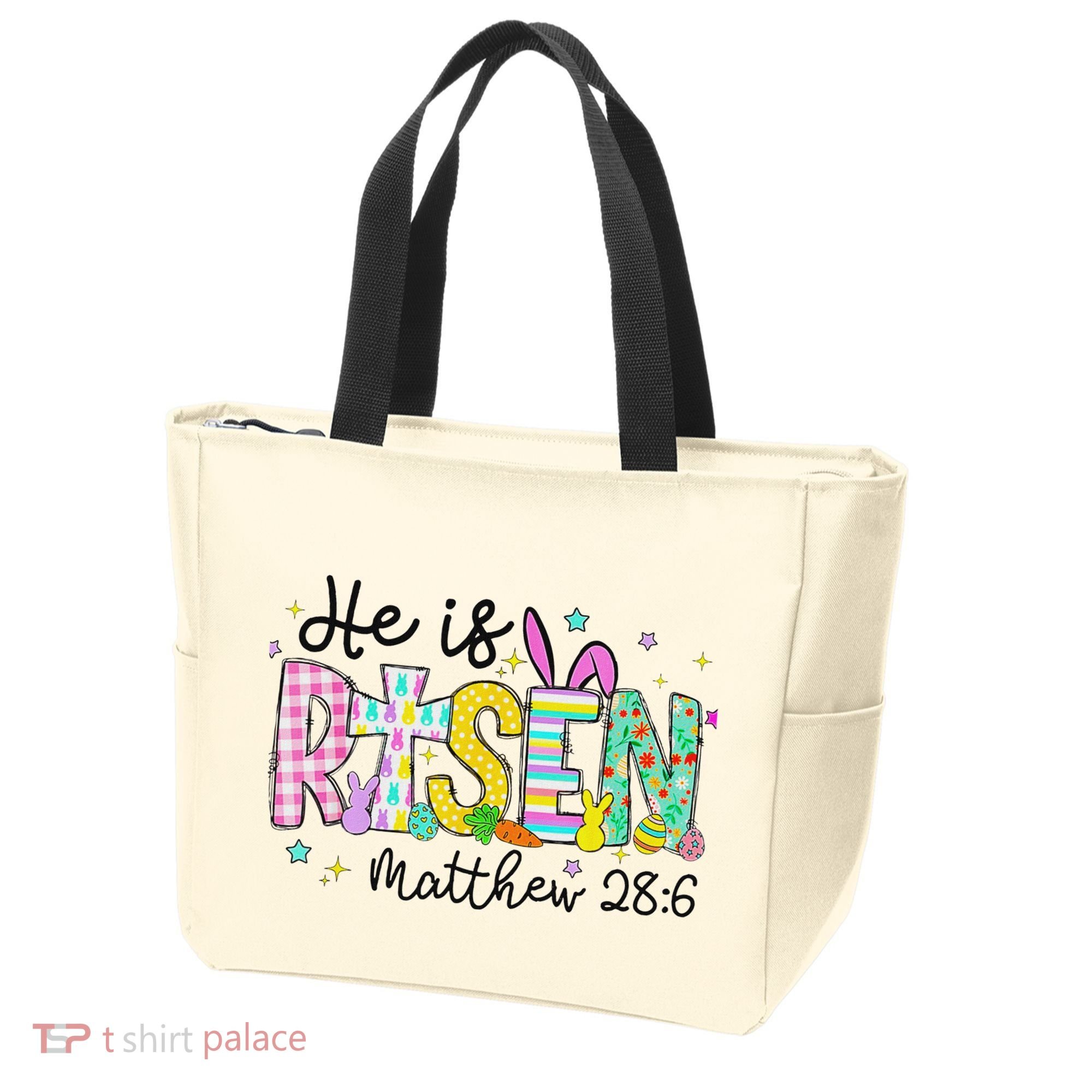 He Is Risen Jesus Christian Happy Easter Tote Bag