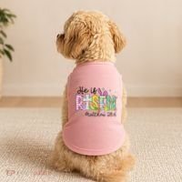 He Is Risen Jesus Christian Happy Easter Doggie Tank thumb 2
