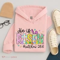 He Is Risen Jesus Christian Happy Easter Hoodie thumb 4