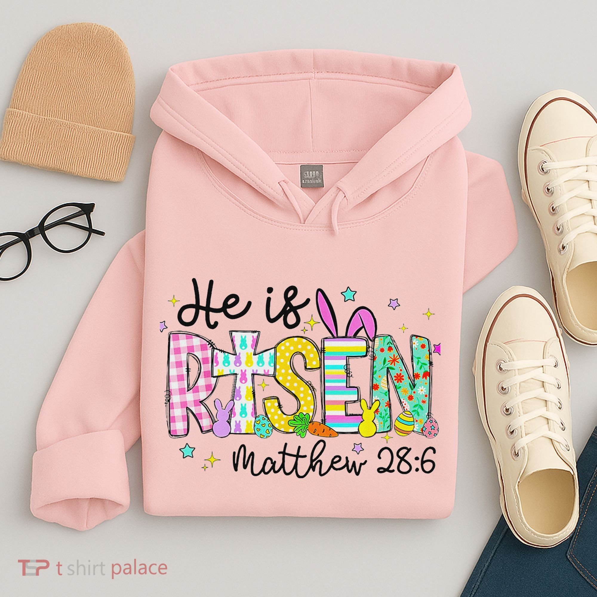 He Is Risen Jesus Christian Happy Easter Hoodie