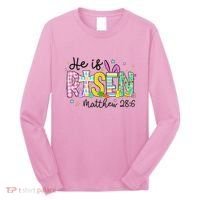 He Is Risen Jesus Christian Happy Easter Long Sleeve Shirt thumb 0