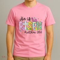 He Is Risen Jesus Christian Happy Easter T-Shirt thumb 3
