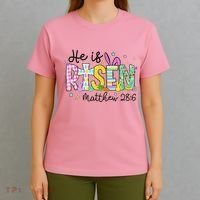 He Is Risen Jesus Christian Happy Easter T-Shirt thumb 4