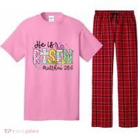 He Is Risen Jesus Christian Happy Easter Pajama Set thumb 0
