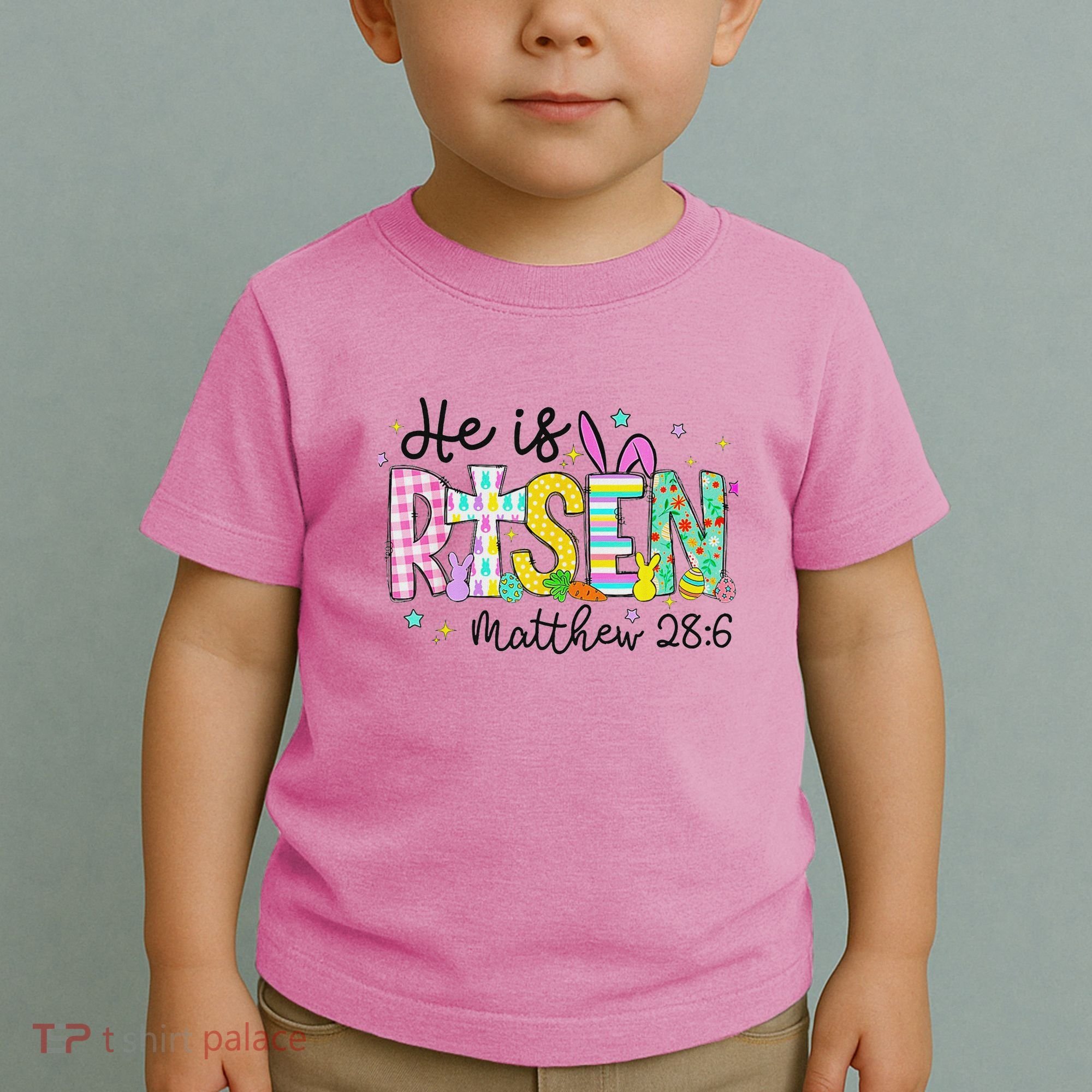 He Is Risen Jesus Christian Happy Easter Toddler T-Shirt
