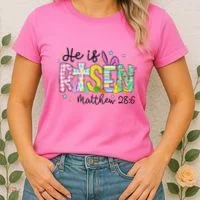He Is Risen Jesus Christian Happy Easter Women's T-Shirt thumb 2