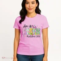 He Is Risen Jesus Christian Happy Easter Women's T-Shirt thumb 4