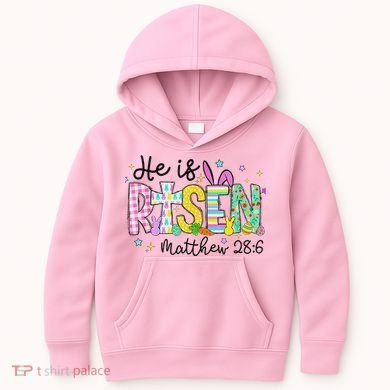 He Is Risen Jesus Christian Happy Easter Kids Hoodie