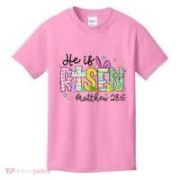 He Is Risen Jesus Christian Happy Easter Kids T-Shirt thumb 0