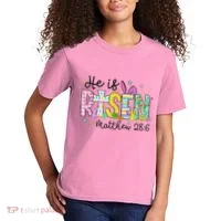 He Is Risen Jesus Christian Happy Easter Kids T-Shirt thumb 2