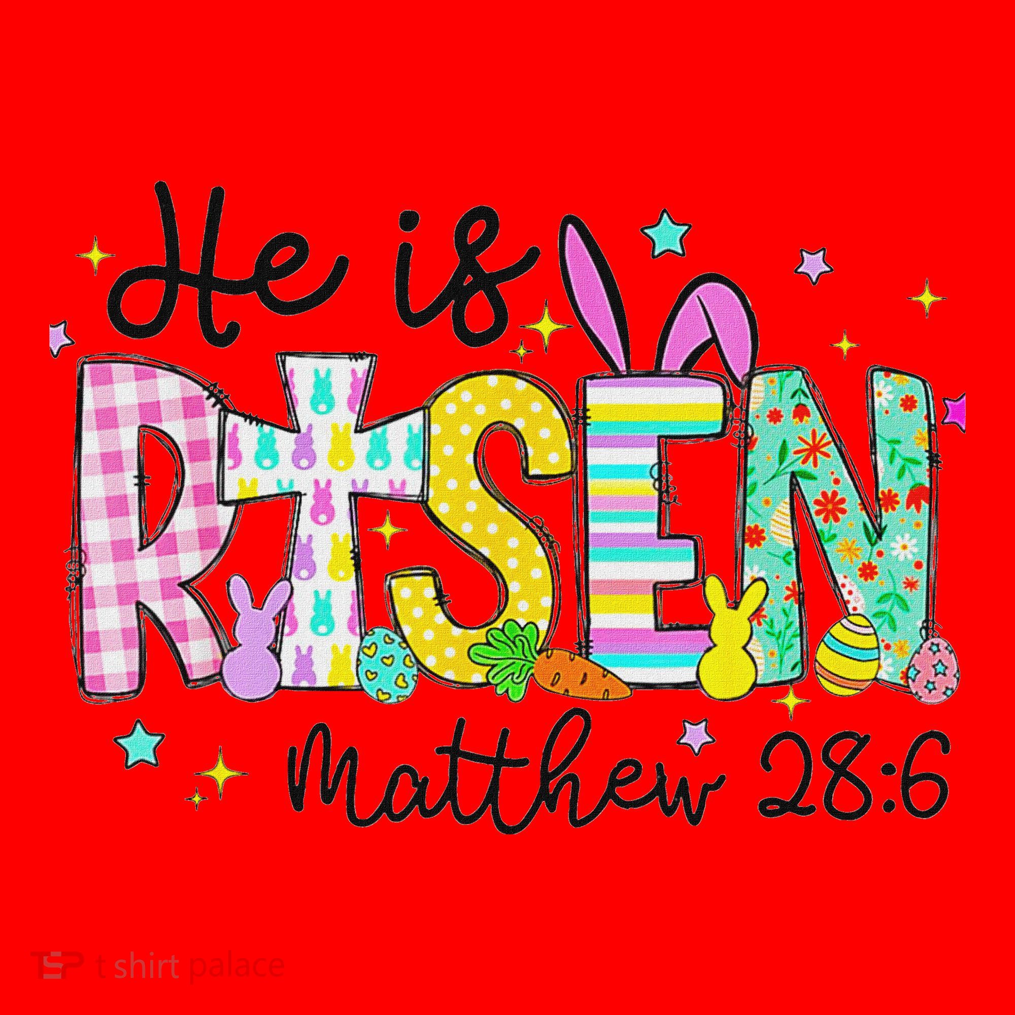 He Is Risen Jesus Christian Happy Easter Santa Hat