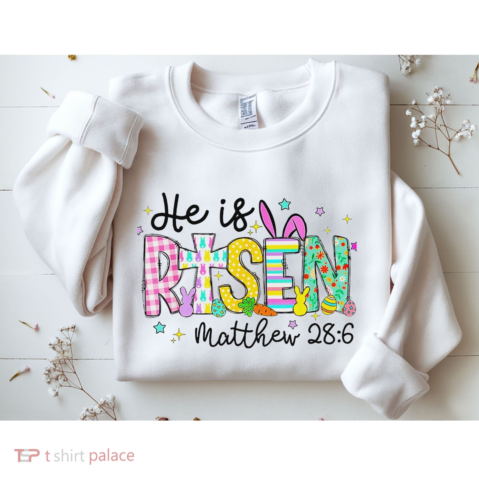 He Is Risen Jesus Christian Happy Easter Sweatshirt