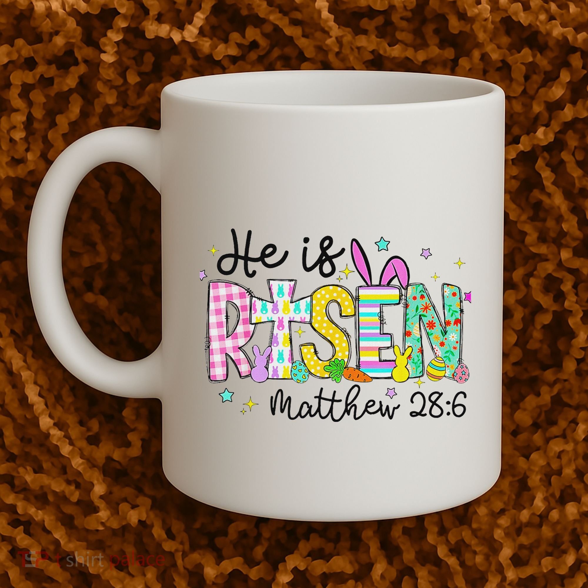 He Is Risen Jesus Christian Happy Easter Coffee Mug