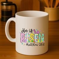 He Is Risen Jesus Christian Happy Easter Coffee Mug thumb 4