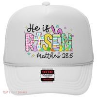 He Is Risen Jesus Christian Happy Easter Hat thumb 0