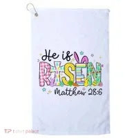 He Is Risen Jesus Christian Happy Easter Golf Towel thumb 0