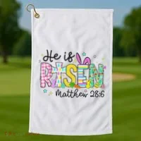 He Is Risen Jesus Christian Happy Easter Golf Towel thumb 1