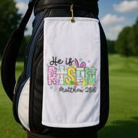 He Is Risen Jesus Christian Happy Easter Golf Towel thumb 2