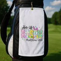 He Is Risen Jesus Christian Happy Easter Golf Towel thumb 2
