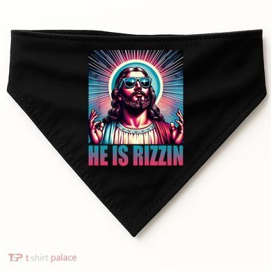 He Is Rizzin Jesus Christ USA-Made Doggie Bandana