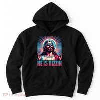 He Is Rizzin Jesus Christ Hoodie thumb 0