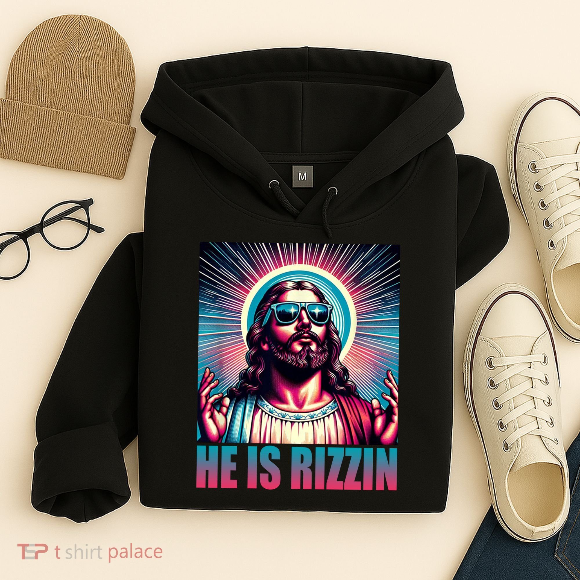 He Is Rizzin Jesus Christ Hoodie