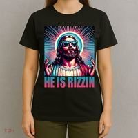 He Is Rizzin Jesus Christ T-Shirt thumb 4